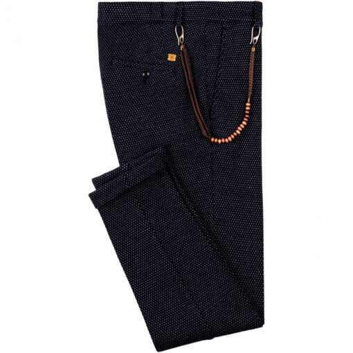 CLUB OF GENTS CLOW PANTALON MET KLEIN DESSIN DONKERBLAUW