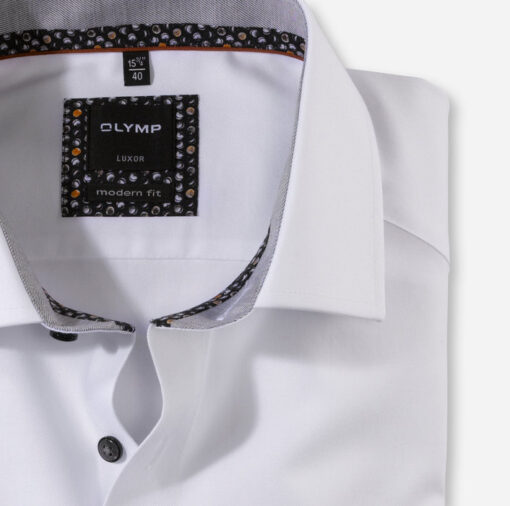 OLYMP Luxor Modern Fit, Zakelijke Overhemd, Global Kent, Wit