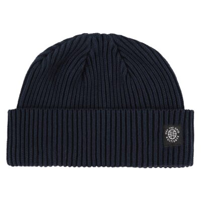 Kultivate Globe Beanie Dark Navy