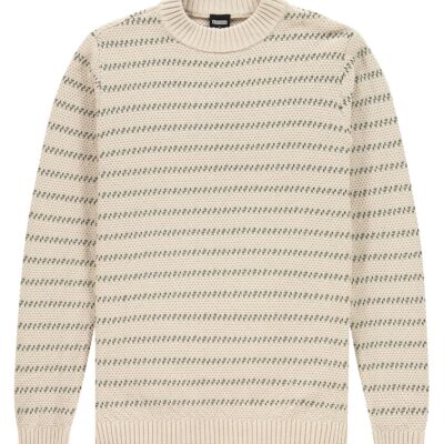 Kultivate Jumper Sand Stripe Sandshell