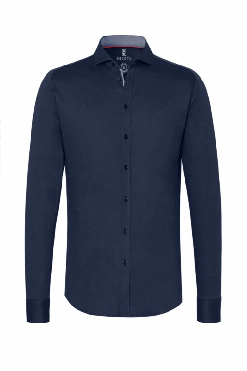 Desoto Jersey shirt New Hai Navy PIQUÉ OPTICS