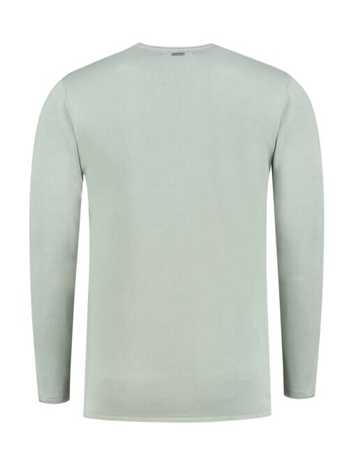 Purewhite Garment Dye Flow Long Sleeve Knitwear Dark Mint