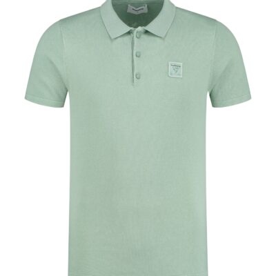 Purewhite Garment Dye Knit Polo Dark Mint