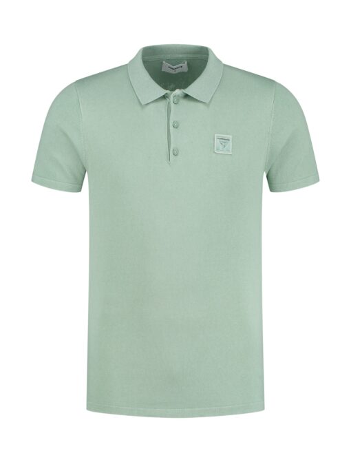 Purewhite Garment Dye Knit Polo Dark Mint