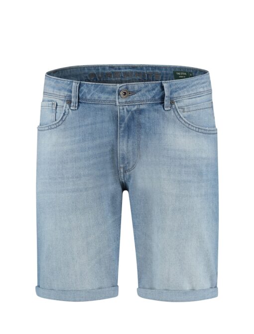 Purewhite The Steve 885 Skinny Denim Shorts Light Blue Denim