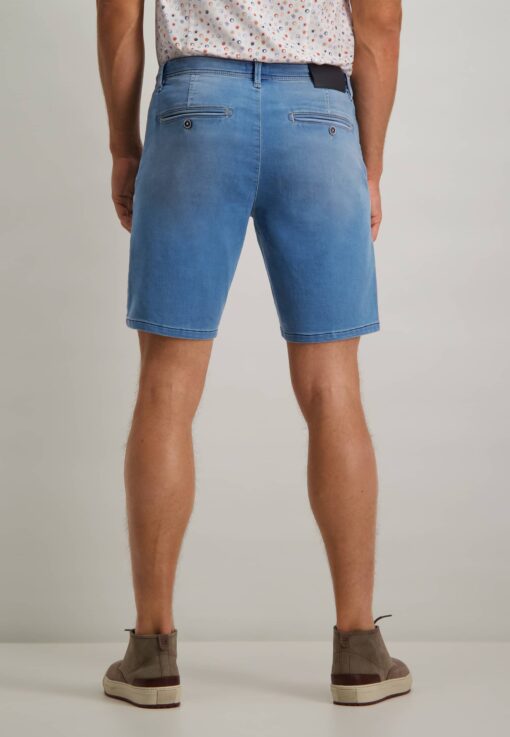 State of Art Denim short van een katoen-mix middenblauw uni