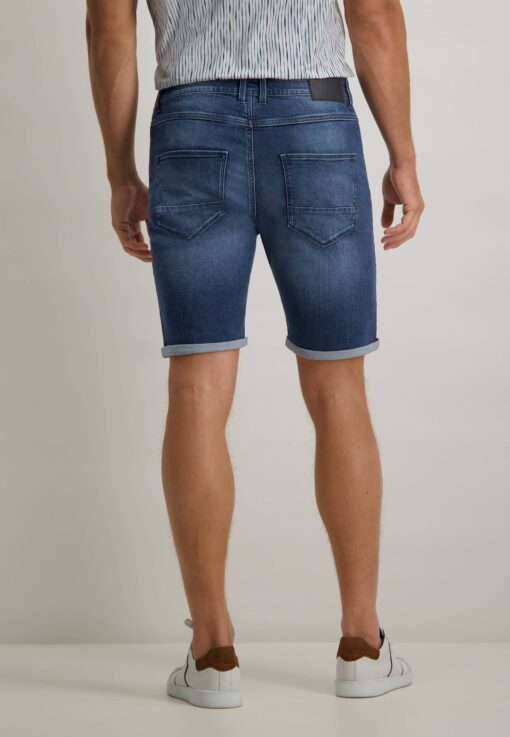 State of Art Denim short stretch met regular fit kobalt uni