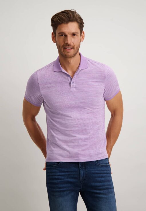 State of Art Jersey polo met korte mouw violet/donker lavendel