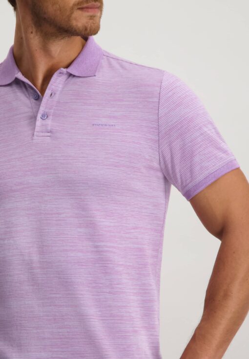 State of Art Jersey polo met korte mouw violet/donker lavendel