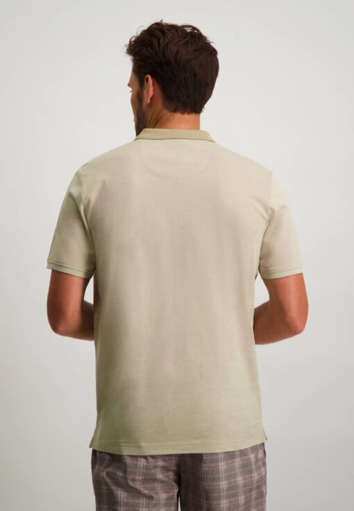 State of Art Polo met een korte rits beige/greige