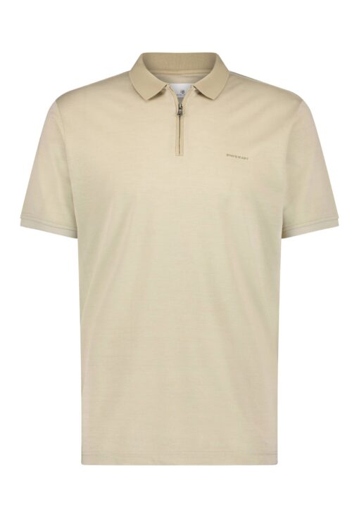 State of Art Polo met een korte rits beige/greige