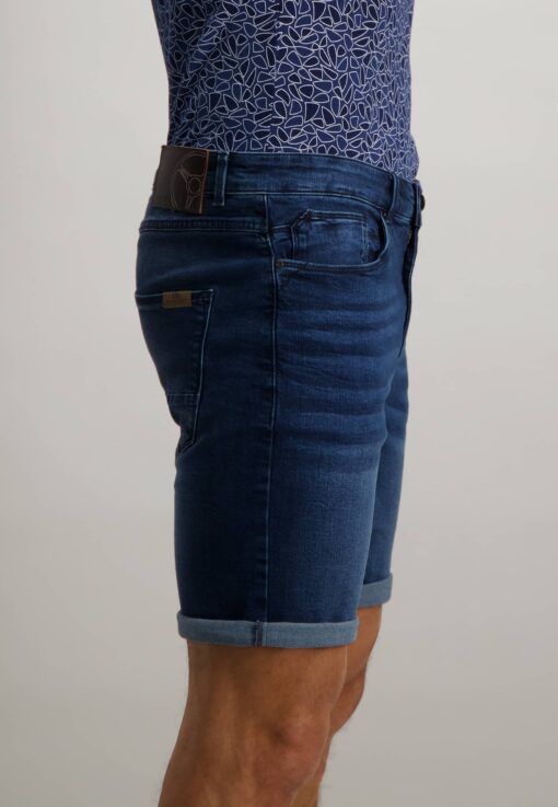 State of Art Denim short van katoen-stretch kobalt uni