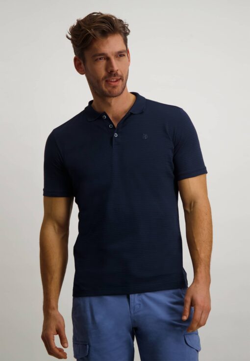 State of Art Piqué polo met regular fit marine uni