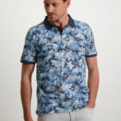 State of Art Polo met contrasterende details marine/middenblauw
