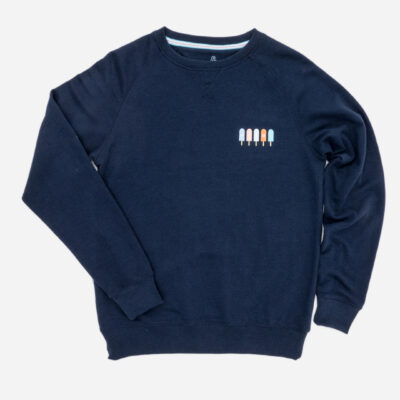 Colours & Sons Sweatshirt Chest Embroidery Dark Blue