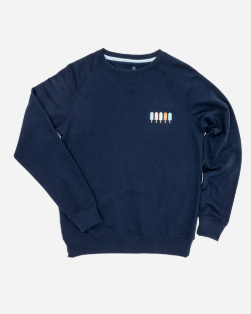 Colours & Sons Sweatshirt Chest Embroidery Dark Blue