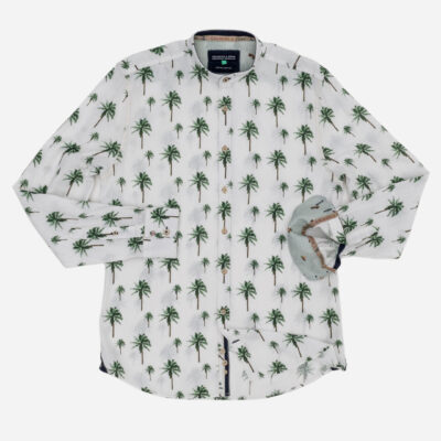 Colours & Sons Shirt Palm Tree Print White