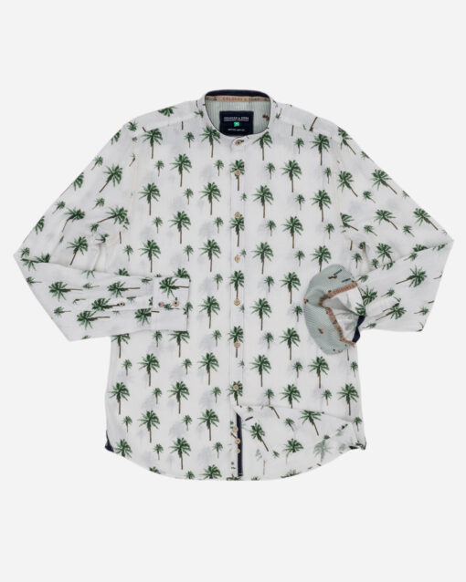 Colours & Sons Shirt Palm Tree Print White
