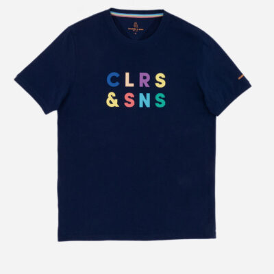 Colours & Sons T-Shirt Logo Print Dark Blue
