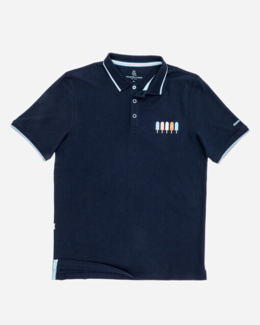 Colours & Sons Polo T-Shirt Embroidery Dark Blue