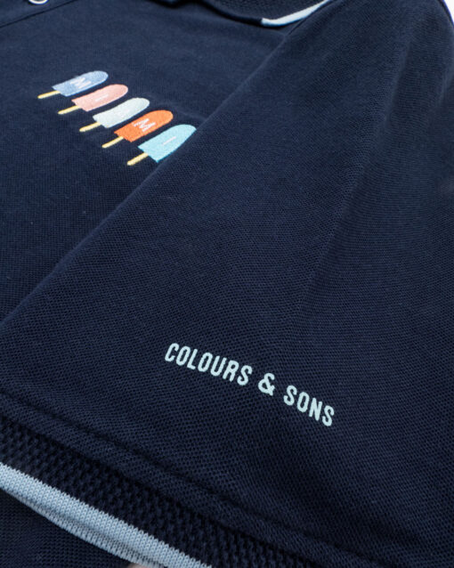 Colours & Sons Polo T-Shirt Embroidery Dark Blue