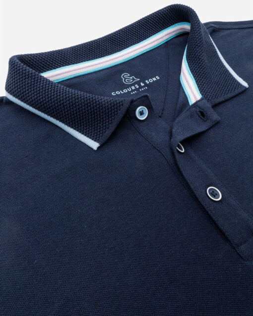 Colours & Sons Polo T-Shirt Embroidery Dark Blue