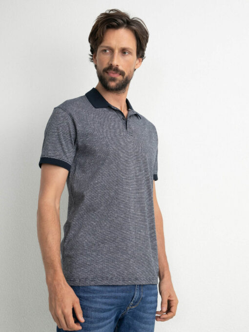 Petrol Industries Polo met all-over print Midnight Navy