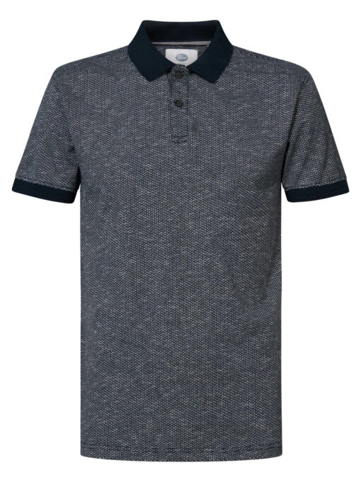 Petrol Industries Polo met all-over print Midnight Navy