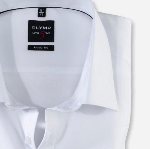 OLYMP Level Five Body Fit, Zakelijk Overhemd, New York Kent, Wit