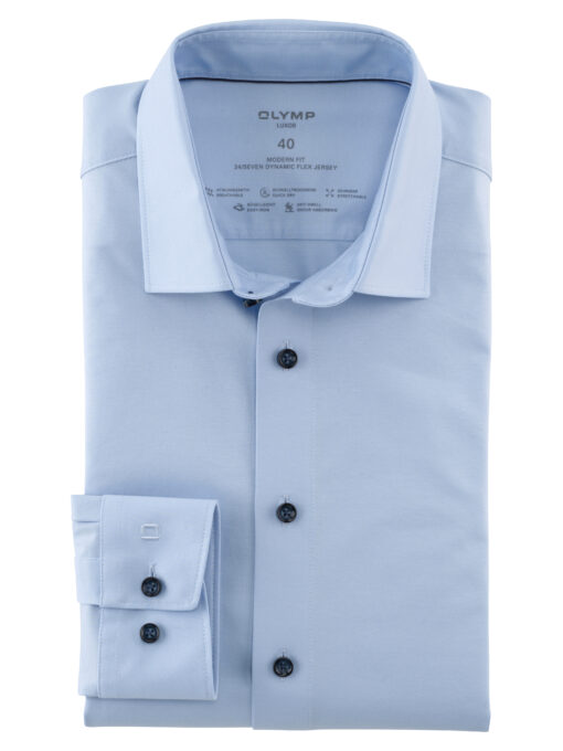 OLYMP Luxor 24/Seven Modern Fit, Zakelijk Overhemd, New Kent, Lichtblauw