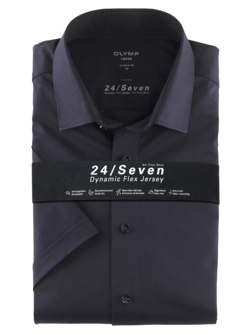 OLYMP Luxor 24/Seven Modern Fit, Zakelijk Overhemd, New Kent, Marineblauw