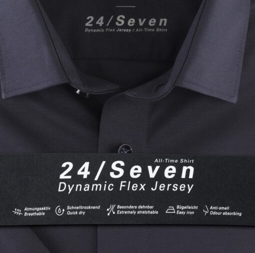 OLYMP Luxor 24/Seven Modern Fit, Zakelijk Overhemd, New Kent, Marineblauw