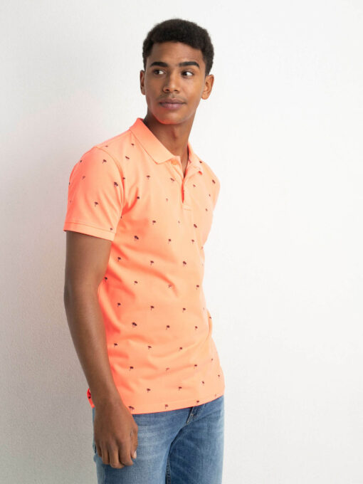 Petrol Industries Palmtree polo Fiery Coral