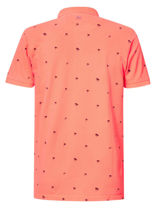 Petrol Industries Palmtree polo Fiery Coral