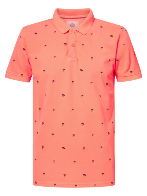 Petrol Industries Palmtree polo Fiery Coral