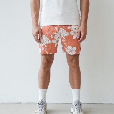 Kultivate Swimshort Flowers Brandied Melon