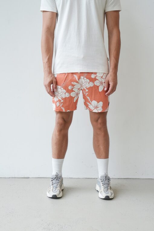 Kultivate Swimshort Flowers Brandied Melon