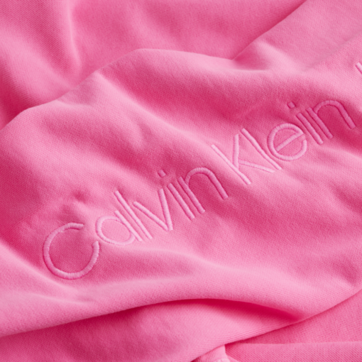 Calvin Klein Relaxed Washed Katoenen Hoodie Neon Pink