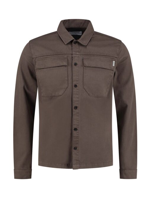 Purewhite Heavy Twill Shirt Brown