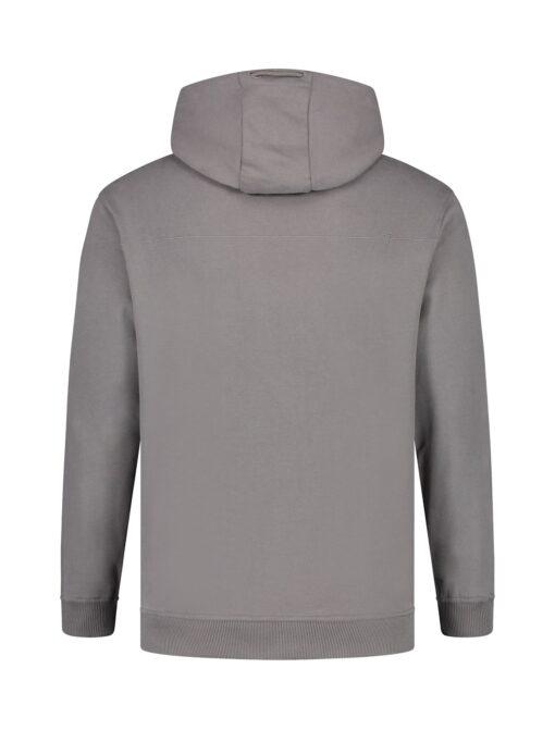 Purewhite Carbon Washed Script Hoodie Antra