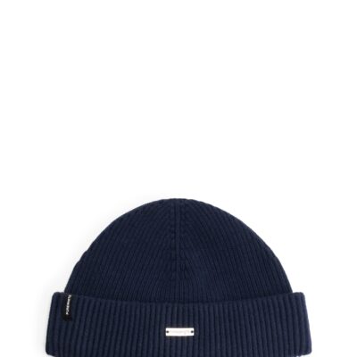 Purewhite Fine Knitted Beanie Navy