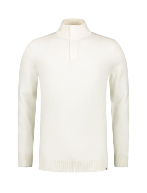 Purewhite Raglan Knit Halfzip Sweater Off White