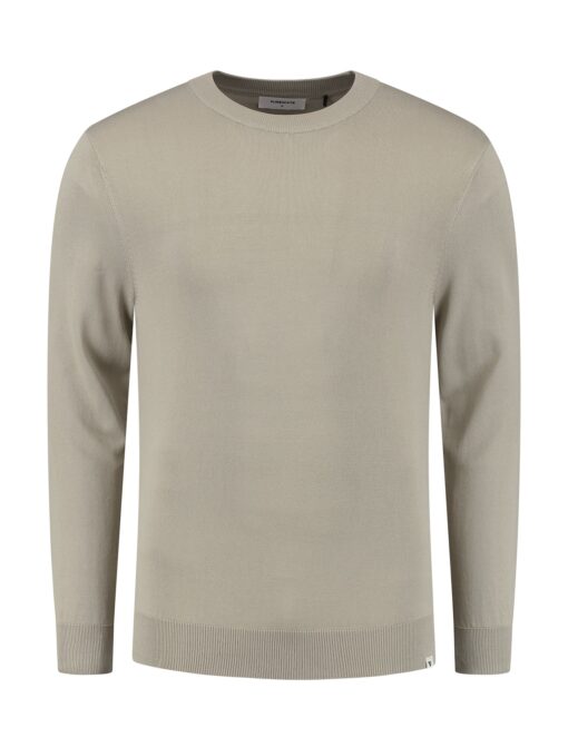 Purewhite Subtle Sleek Knit Sweater Taupe