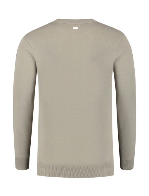 Purewhite Subtle Sleek Knit Sweater Taupe