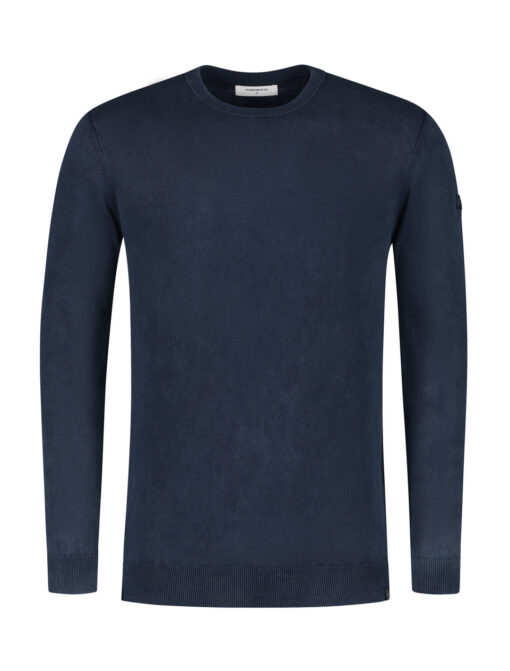 Purewhite Garment Dye Knit Sweater Navy