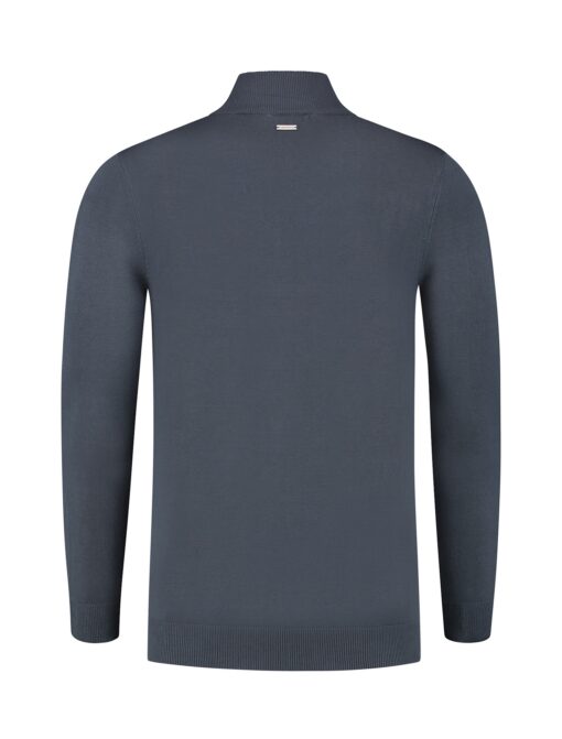 Purewhite Essential Knit Mockneck Blue Grey