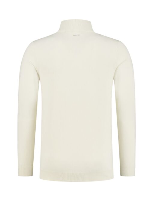 Purewhite Essential Knit Half Zip Off White