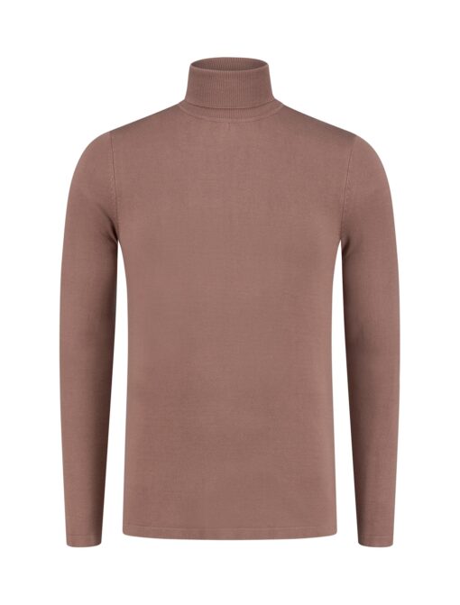 Purewhite Essential Knit Turtleneck Clay