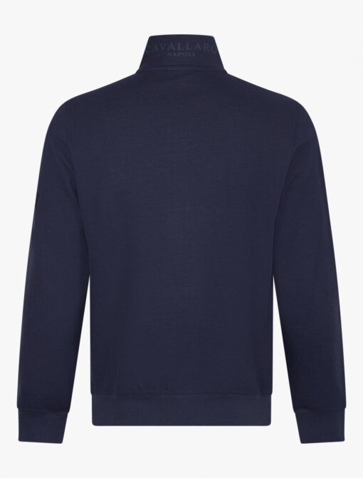 CAVALLARO NAPOLI DONPO ZIP SWEAT DONKERBLAUW