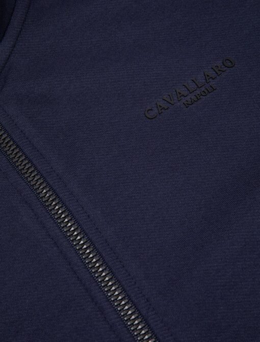 CAVALLARO NAPOLI DONPO ZIP SWEAT DONKERBLAUW